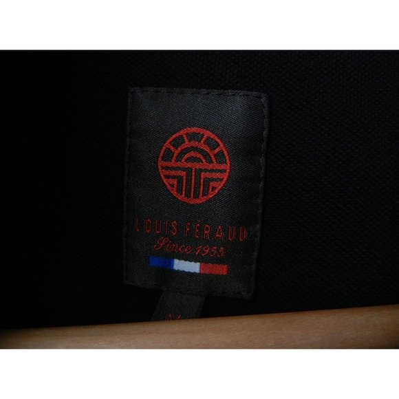 Louis Ferauo black golf, tennis polo shirt Medium 38" chest, women's polo - Picture 9 of 9